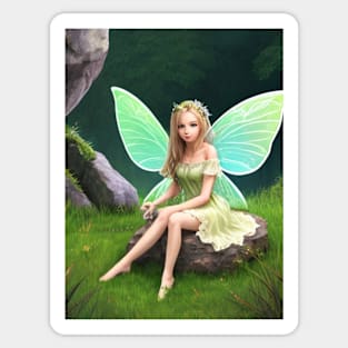 grass fairy Sticker